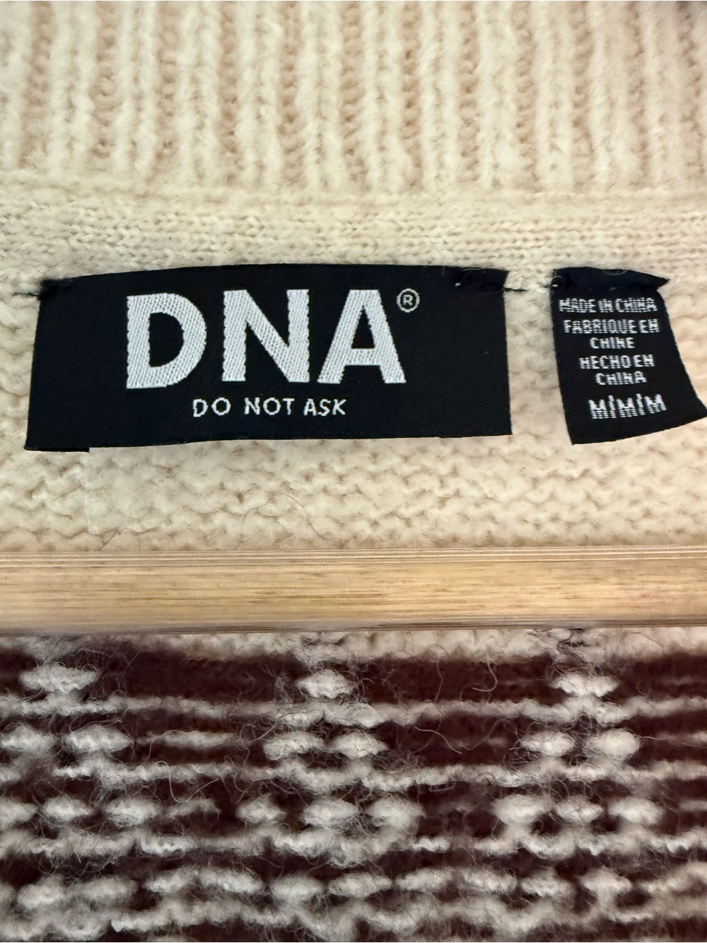 DNA “Do Not Ask” Grandpa Cardigan, size medium. - Picture 14 of 15